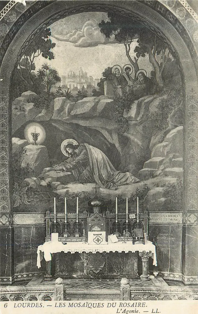 Lourdes — Die Mosaiken des Rosenkranzes. Die Agonie — LL. - Vorderseite