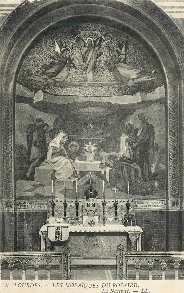 Lourdes — Die Mosaiken des Rosenkranzes. Die Geburt — LL. - Vorderseite