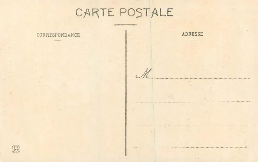Pau - Die Fontaine der Avenue Thiers — Werk von M. Gabard, Geschenk von M. Latapie — Phototypie Labrecque, Pyrénées - Rückseite