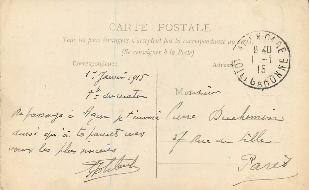 AGEN — Petite Porte du Lycée. - Back