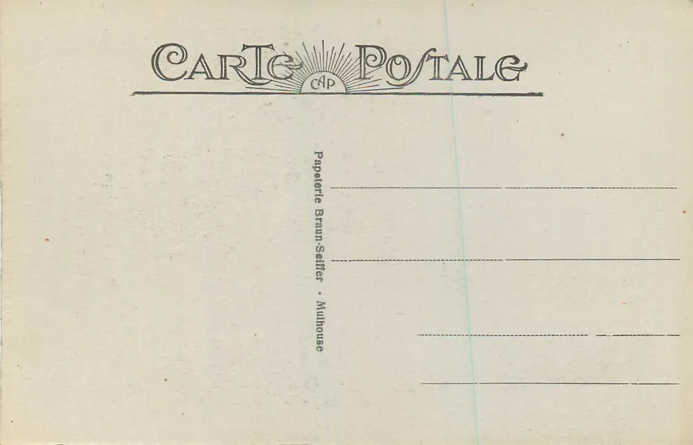 Mulhouse - The Bailliage Court — Publisher Papeterie Braun-Seiffer, no. 59 - Back