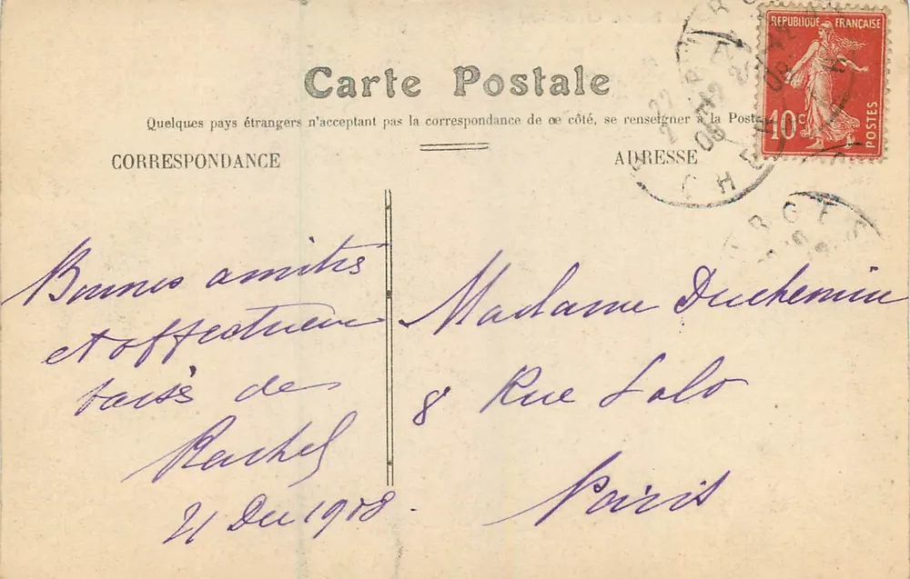 Bourges — Een Kachel van het Paleis Jacques-Cœur — Uitgever: Carte de France - Achterkant