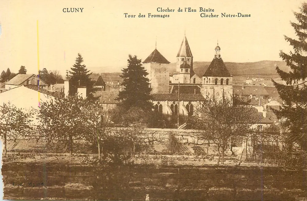 Cluny — Glockenturm des Heiligen Wassers, Käseturm, Glockenturm Notre-Dame — Verlag Cour Muret - Vorderseite