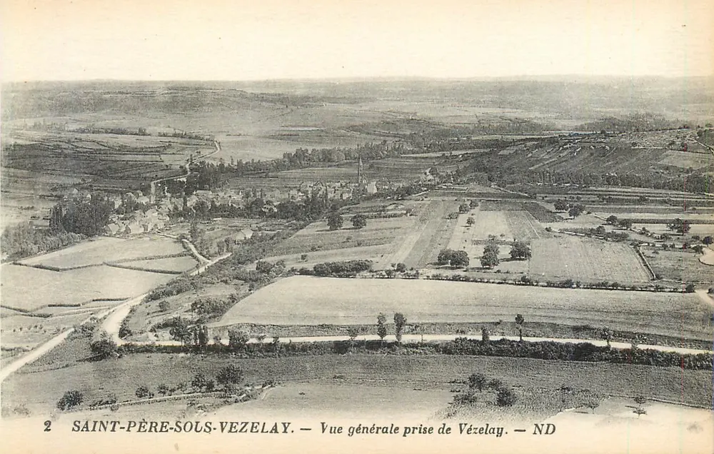 Saint-Père-sous-Vézelay — Vue générale prise de Vézelay — ND - Recto