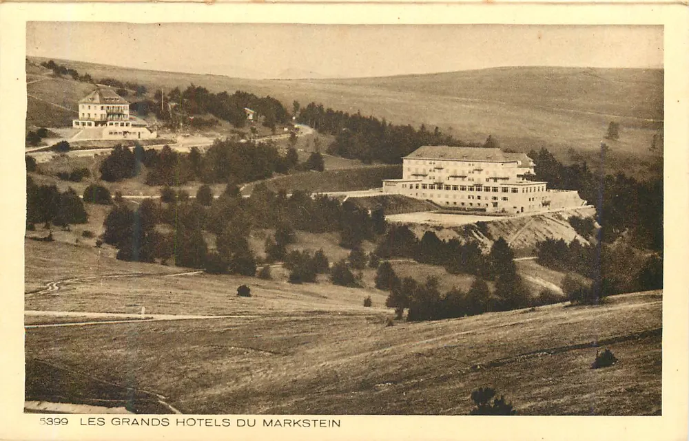 Os Grandes Hotéis do Markstein — n° 5399 — editor BRAUN & Cie, Mulhouse-Dornach - Frente