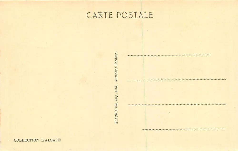 Os Grandes Hotéis do Markstein — n° 5399 — editor BRAUN & Cie, Mulhouse-Dornach - Verso