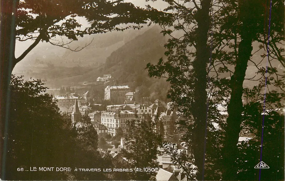 Mont Dore — através das árvores (Alt. 1050m) — C.A.P. Strasbourg, n°68 - Frente