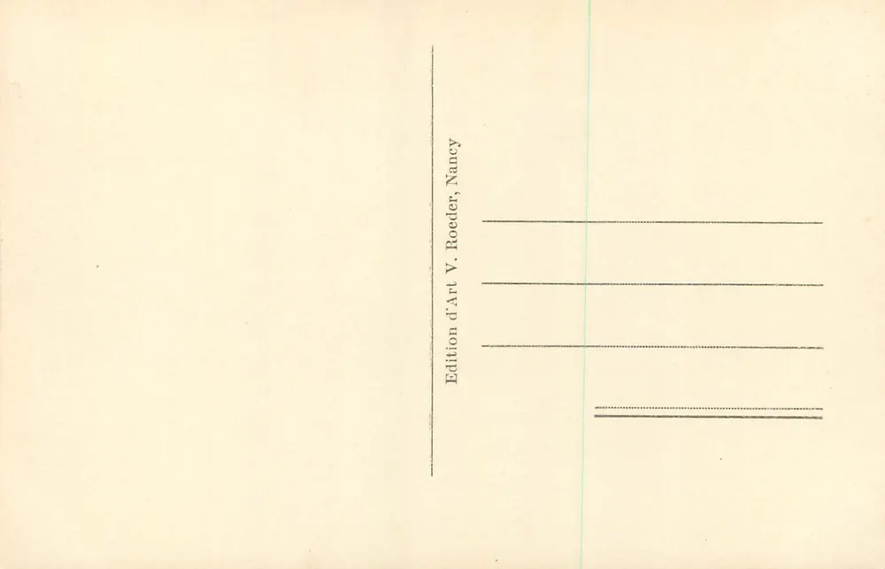 A Observatórios da Roche du Diable — vista panorâmica — Edição de Arte V. Roeder, Nancy - Verso