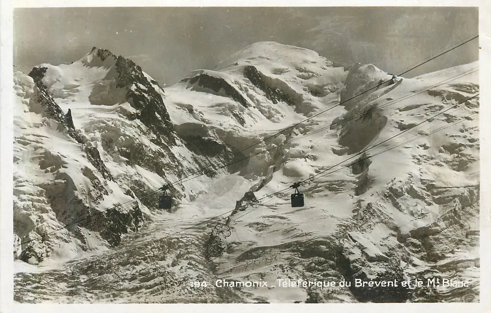 Chamonix — Teleférico do Brévent e o Monte Branco — n°194 - Frente