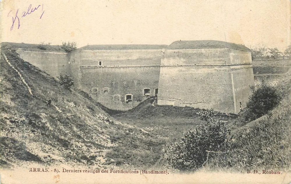 Arras - Derniers vestiges des Fortifications (Baudimont) — B.D., Roubaix, n°89 - Recto
