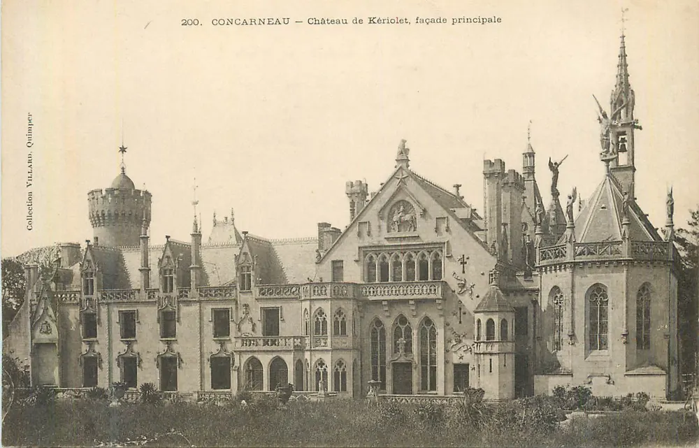 Concarneau — Château de Kériolet, façade principale — Collection Villarou Quimper, n° 200 - Recto