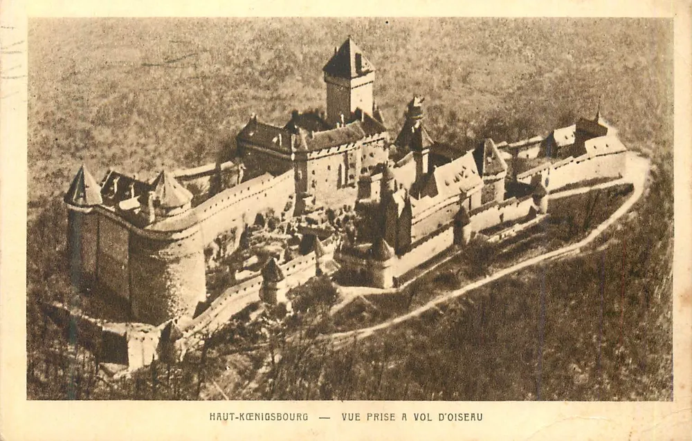Haut-Kœnigsbourg — Vue prise à vol d’oiseau — Édition spéciale du Château - Recto