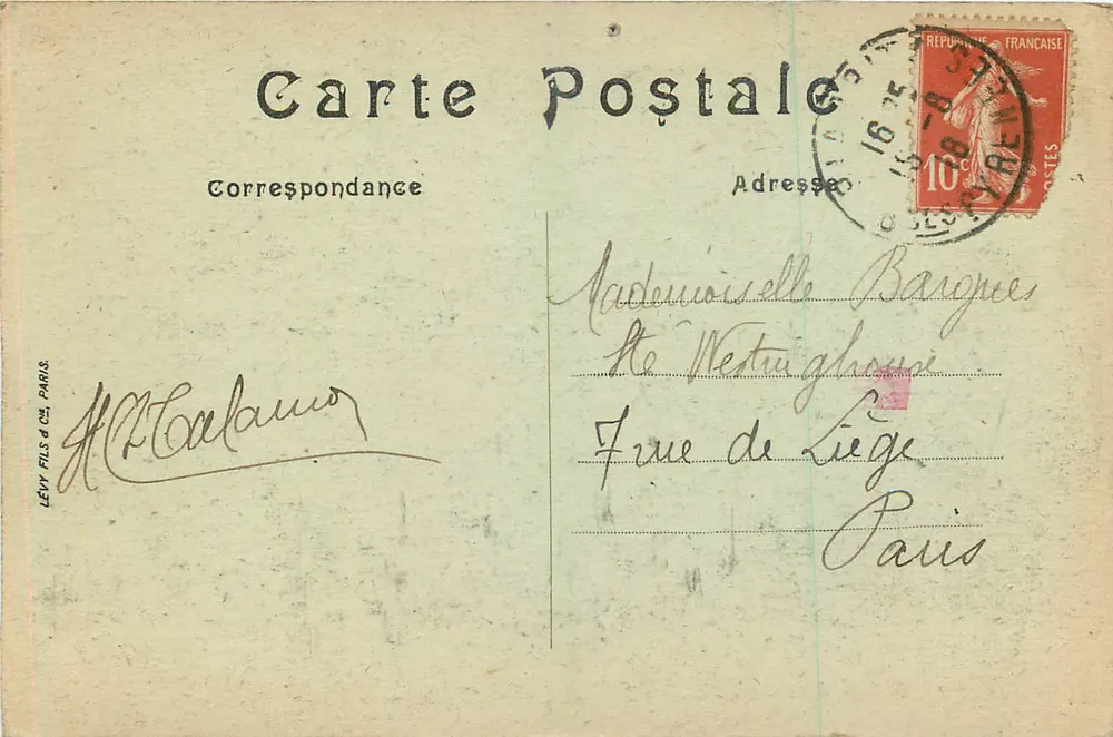 Biarritz — L'Hôtel du Palais — LL. — n°73 - Verso