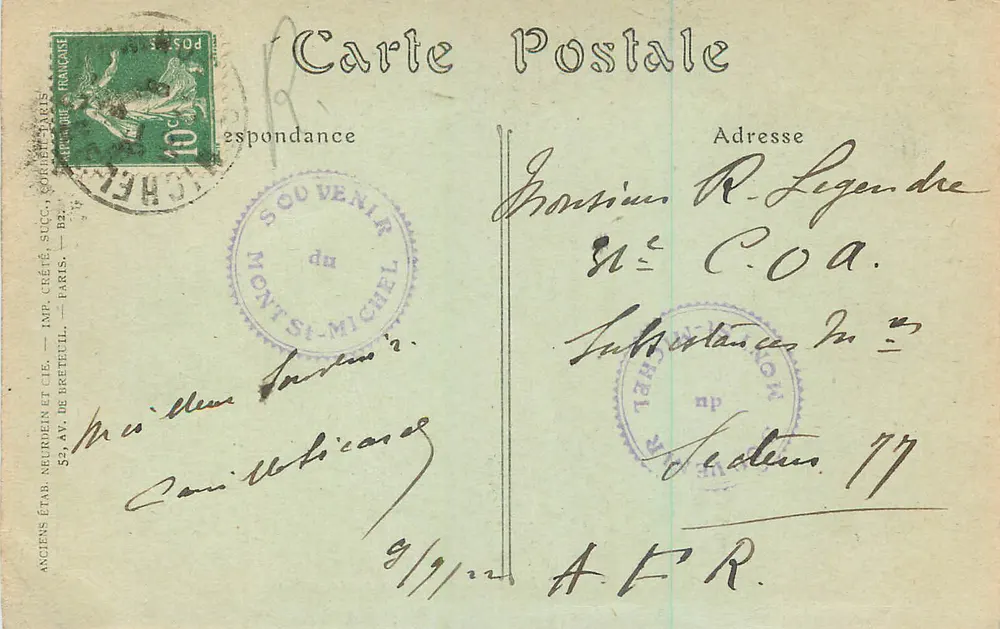 Abtei Mont Saint-Michel — Die Wachstube. — Imp. Créteil & Cie, n°15 - Rückseite