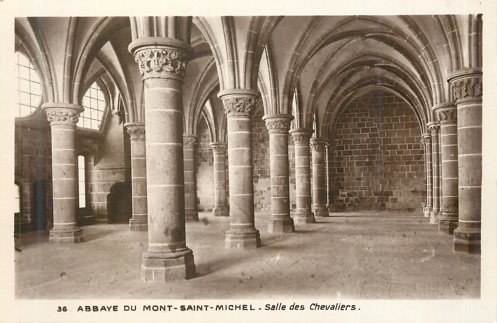 Abtei Mont-Saint-Michel — Saal der Ritter — Ausgabe der Großen historischen Denkmäler - Vorderseite