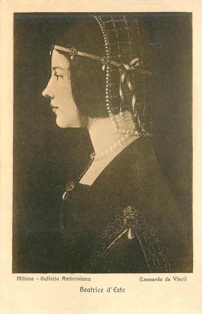 Beatrice d'Este — Portrait von Leonardo da Vinci — Galleria Ambrosiana, Milano - Vorderseite