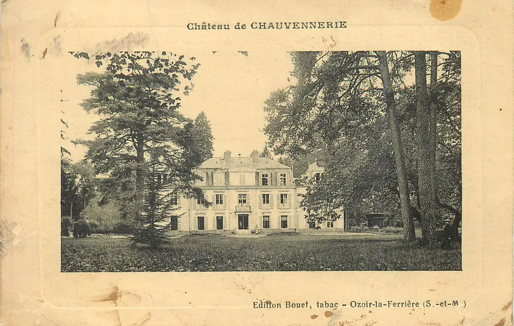 Zamek Chauvennerie — Ozoir-la-Ferrière (S.-et-M.) — Wydawnictwo Bouef, tabak - Awers