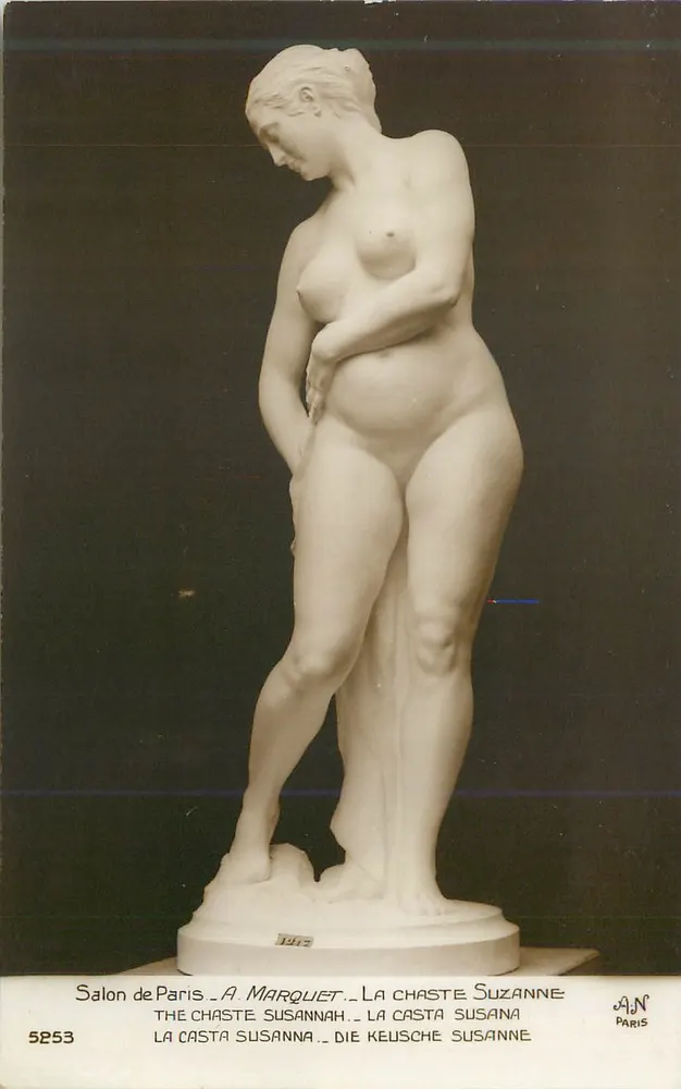La Chaste Suzanne — sculpture de A. Marquet — Salon de Paris — n° 5253 - Recto