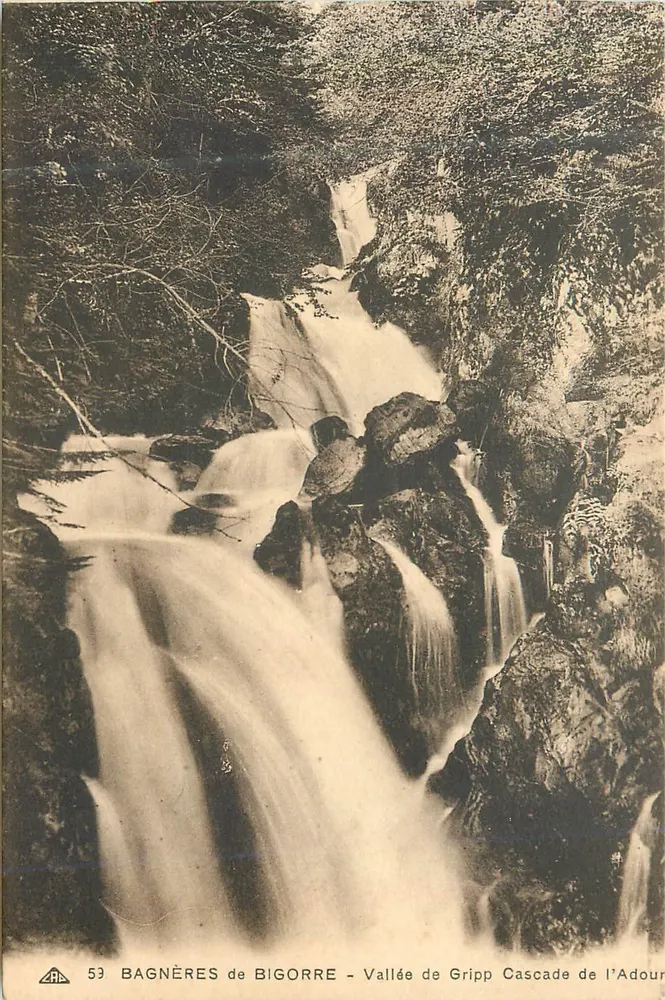 Bagnères-de-Bigorre - Vallée de Gripp, Cascade de l'Adour - Recto