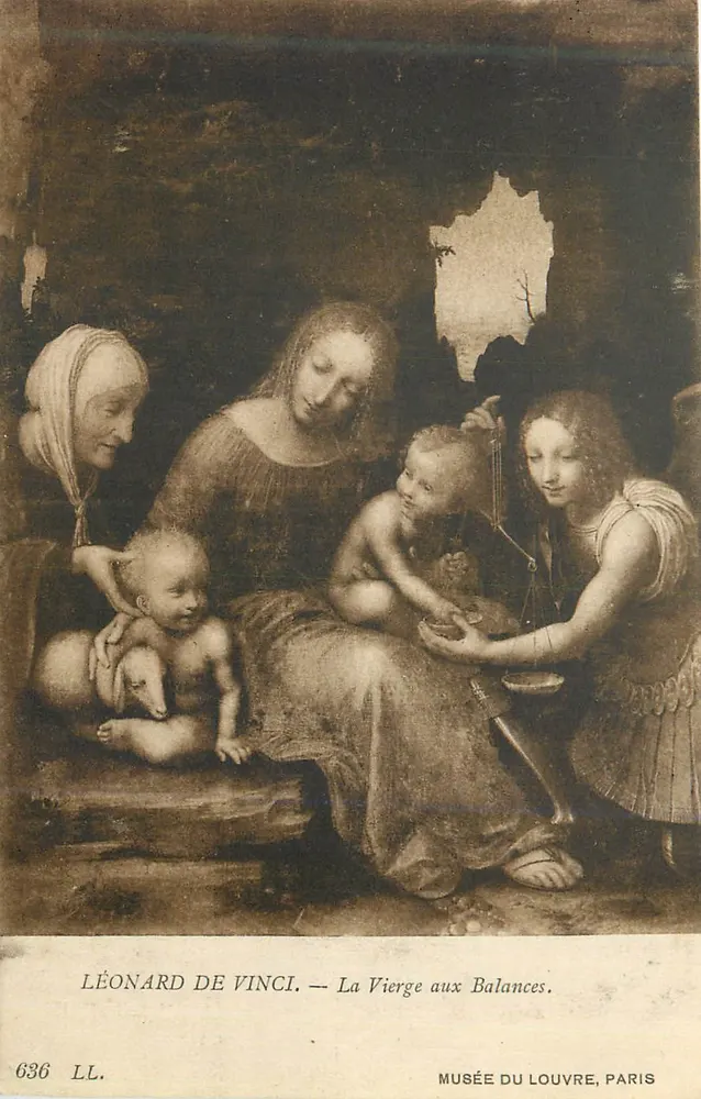 Leonardo da Vinci — Die Jungfrau der Felsen — Louvre-Museum, Paris - Vorderseite