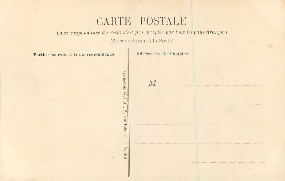 VANNES — O Hotel de Ville — editor não identificado - Verso