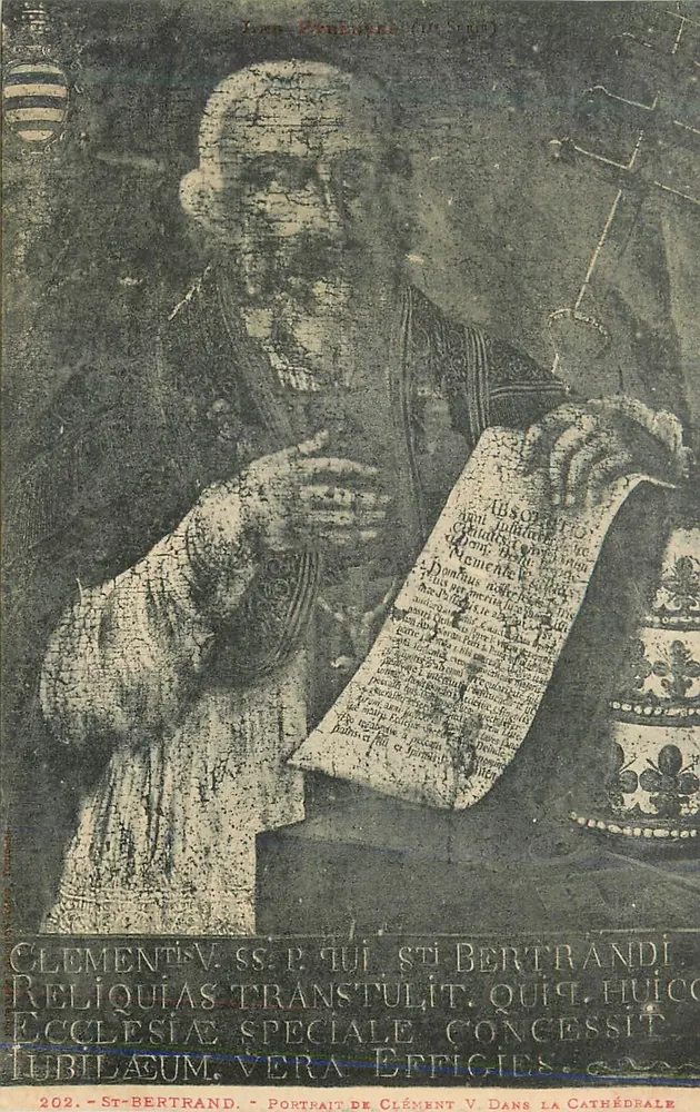 Saint-Bertrand — Portrait de Clément V dans la cathédrale — Les Pardennes (série) - Recto