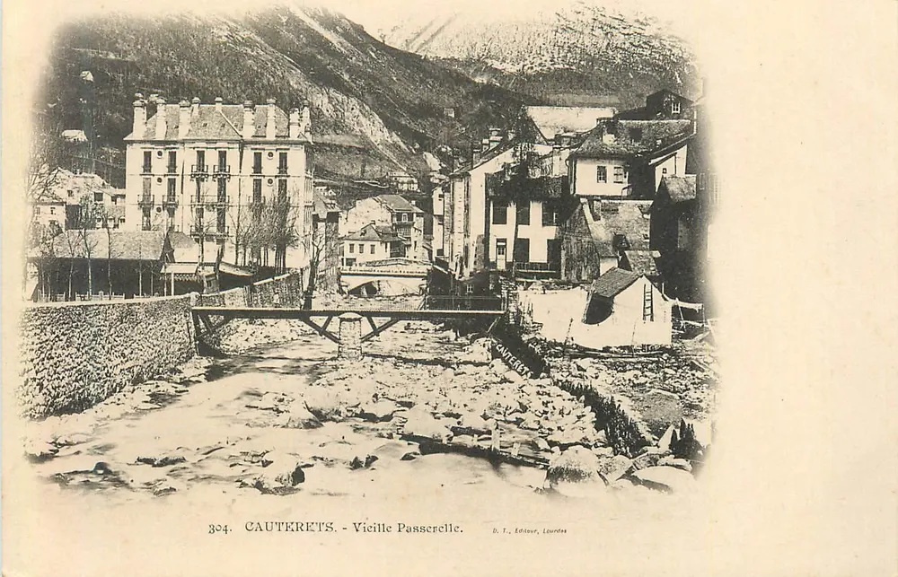 Cauterets - Ponte do Vicille — D. F., Editor, Lourdes, n°304 - Frente