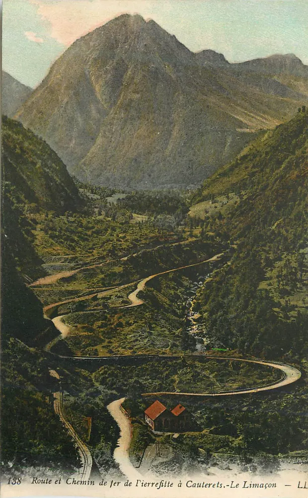 Route et Chemin de fer de Pierrefitte à Cauterets-Le Limaçon — LL 138 - Recto