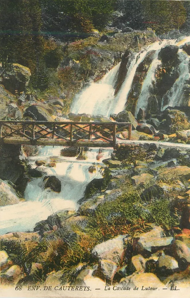 Ambiente de Cauterets — A Cachoeira de Lutour — LL. - Frente
