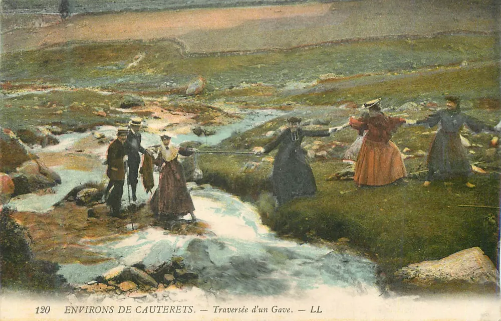 Environ de Cauterets — Traversée d'un Gave — LL - Recto