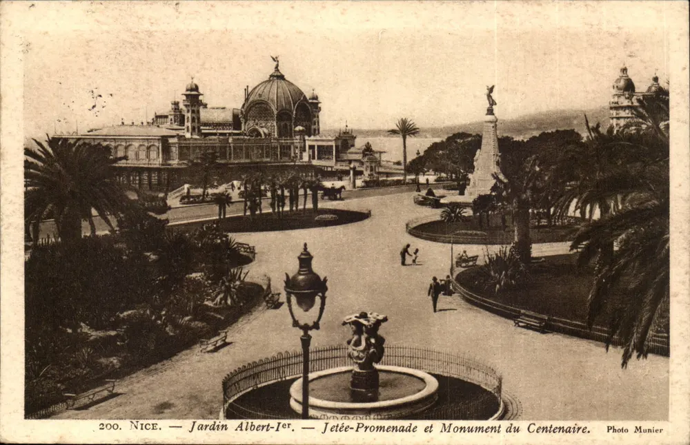 Nice — Jardin Albert-Ier — Jetée-Promenade et Monument du Centenaire — Photo Munier - Recto