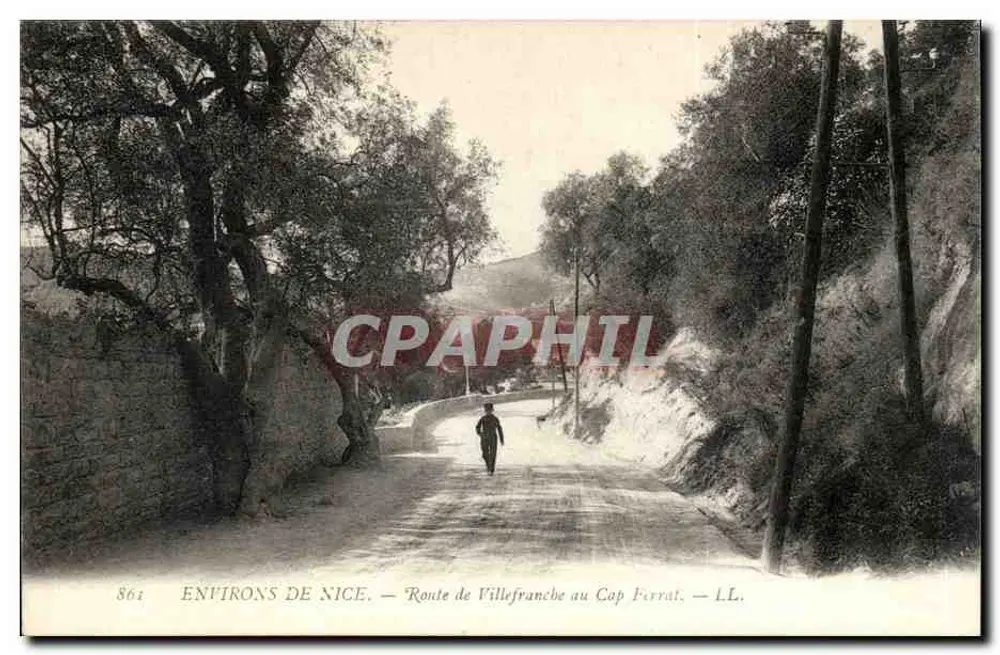 Arredores de Nice — Estrada de Villefranche ao Cap Ferrat — LL, n° 861 - Frente