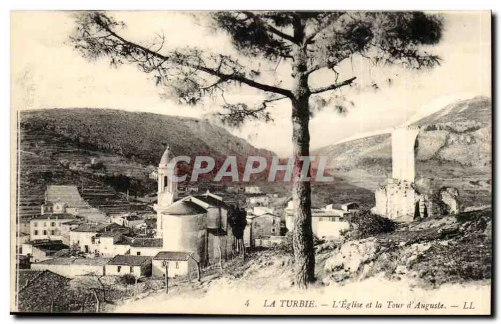 La Turbie — L'Église et la Tour d'Auguste — LL - Recto