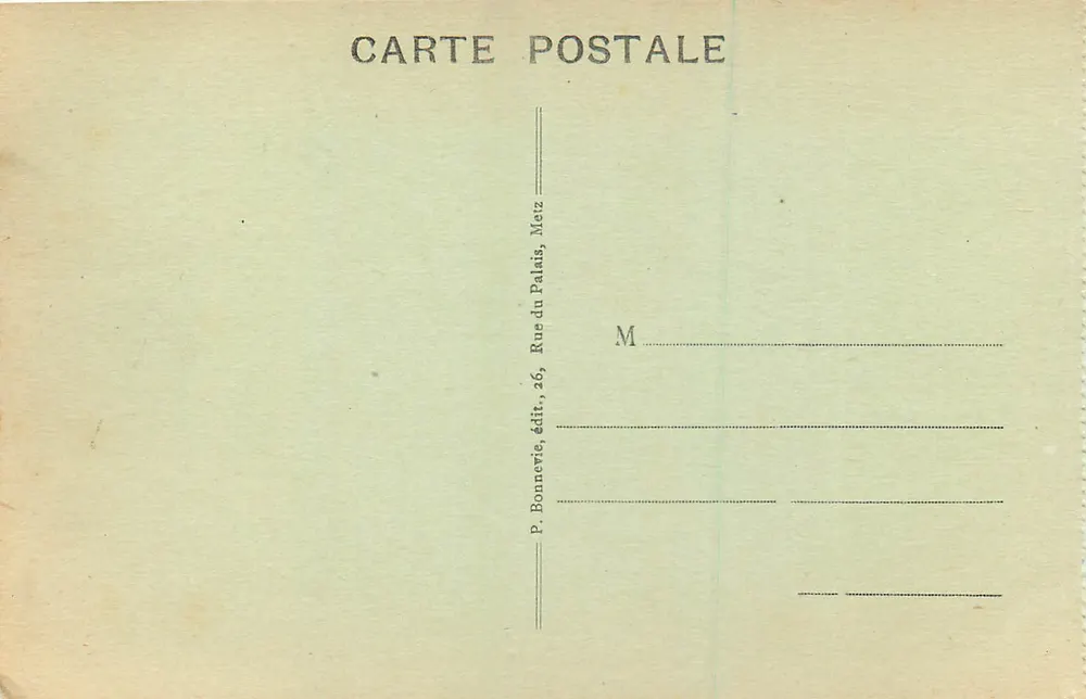Belfort - Porta de Brisach — editor P. Bonnerie, Metz - Verso