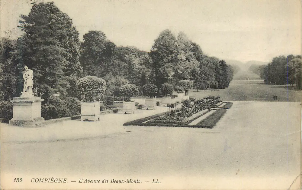 Compiègne — A Avenida dos Beaux-Monts — LL. n° 452 - Frente