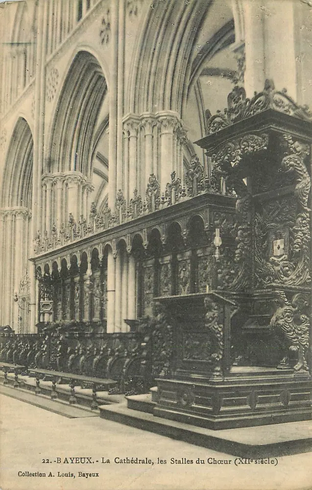 Bayeux - A Catedral, as Stalles do Coro (século XII) — Coleção A. Louis, Bayeux - Frente