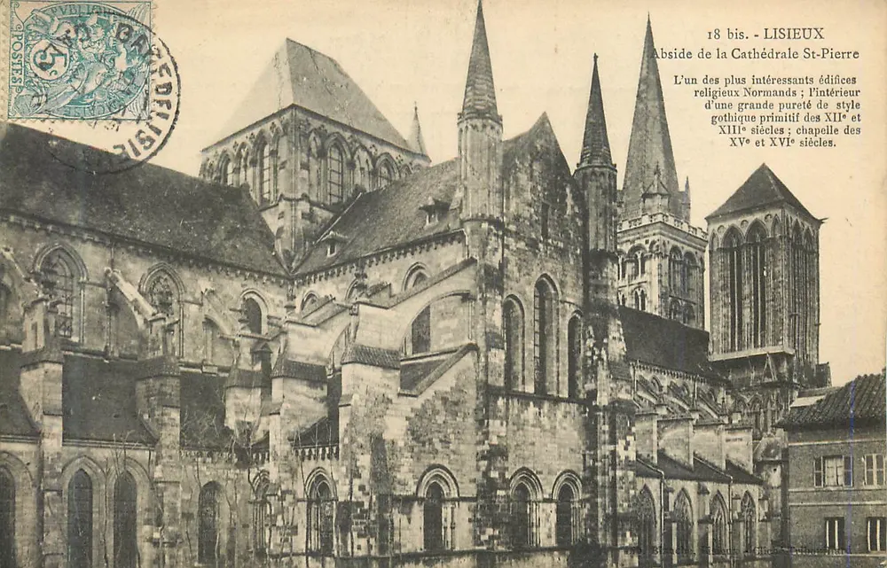Lisieux — Abside da Catedral de São Pedro — editor não visível, número de série 18 bis - Frente