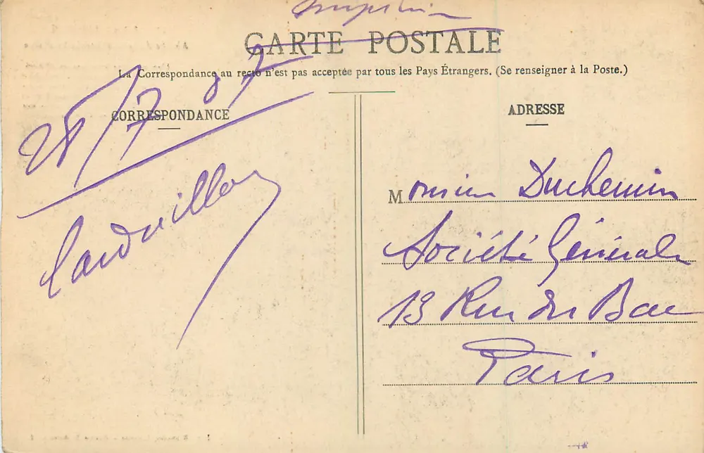 Lisieux — Abside da Catedral de São Pedro — editor não visível, número de série 18 bis - Verso