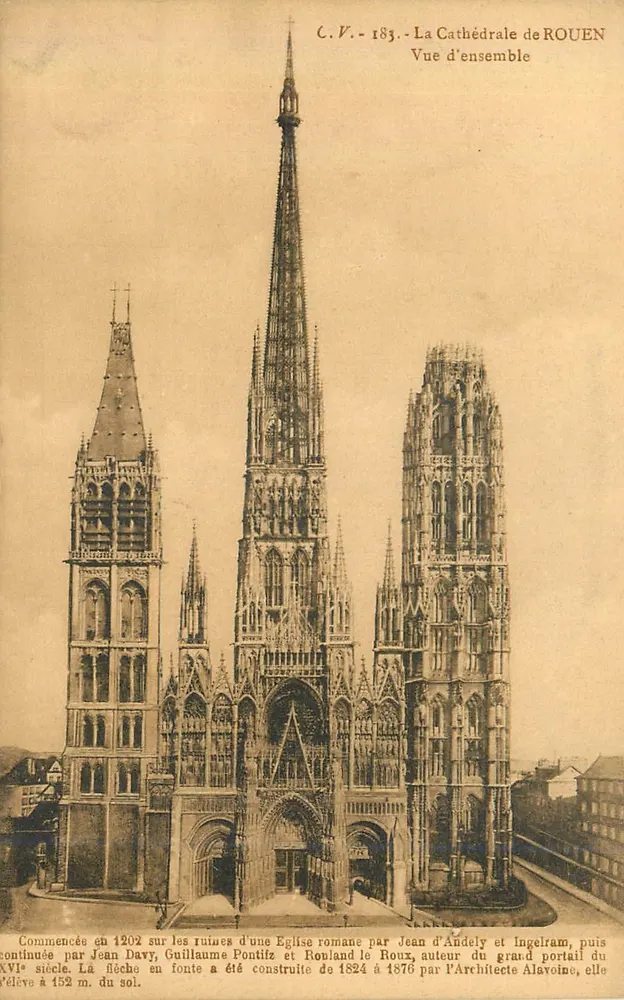 Kathedraal van Rouen — Algemene uitzicht — C.V. - 183 - Voorkant