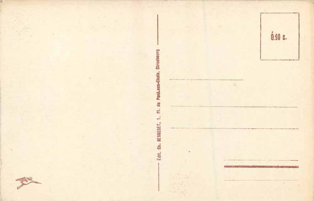 Strasbourg - Rue du Bain-aux-Plantes — éditeur Ch. Bergezet, n° 422 - Verso