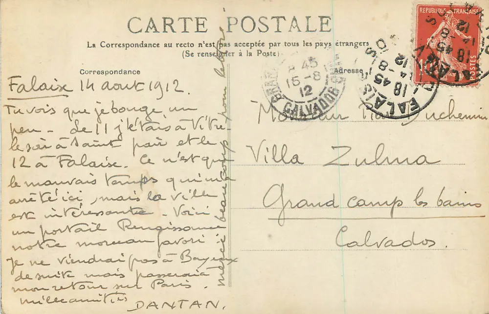 Portail de la Sainte-Trinité — Falaise, Calvados — éditeur 518 - Verso