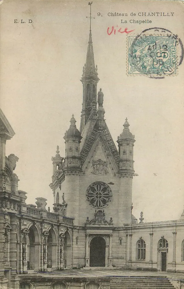 Castelo de Chantilly — A Capela — E.L.D. n°9 - Frente