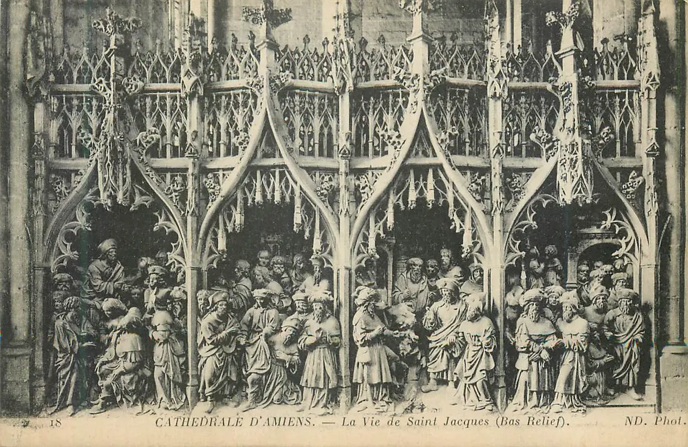 Cathédrale d'Amiens — La Vie de Saint Jacques (Bas Relief) — ND. Phot. — n° 18 - Recto