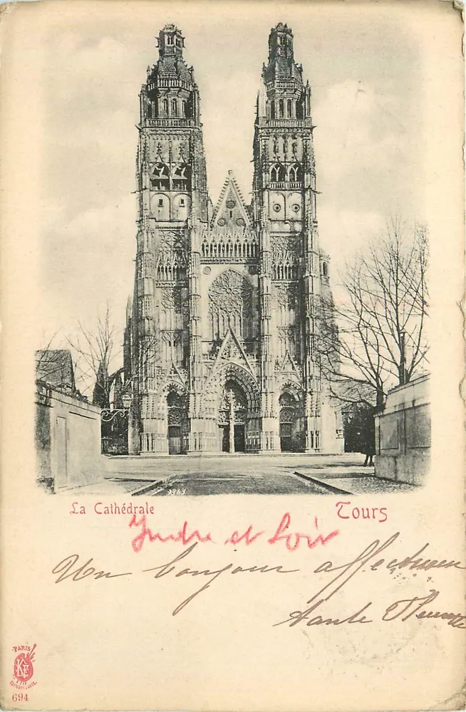 A Catedral — Tours — Paris, editor NE, n° 694 - Frente