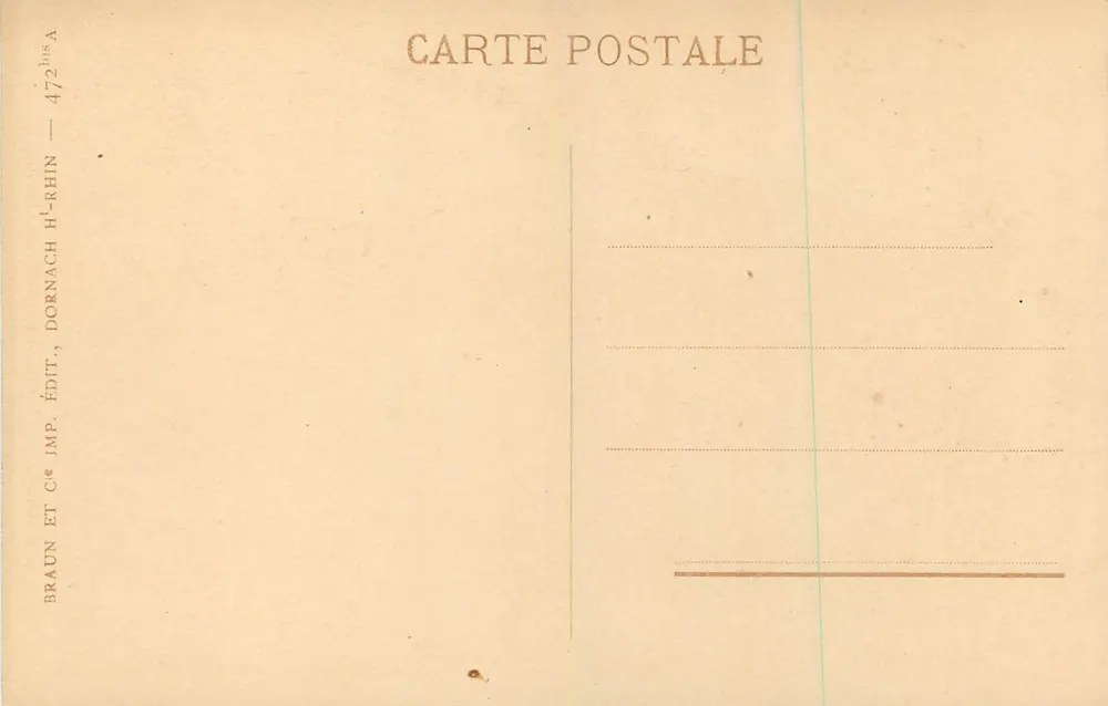 Strasbourg — Catedral, Portal Central — Braun & Cie, Dornach - Verso