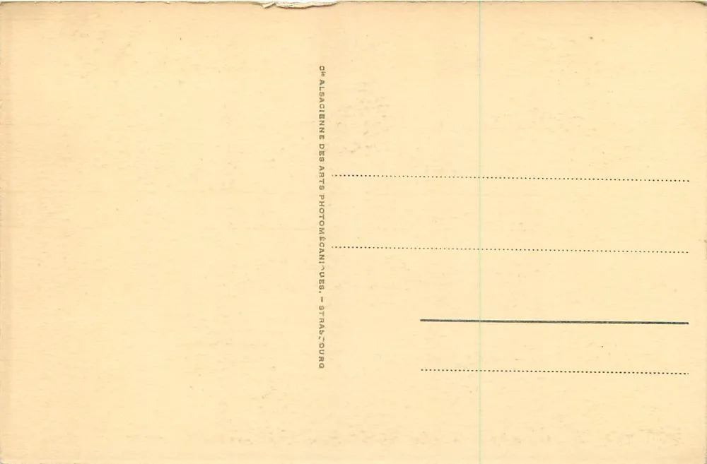 Cathédrale de Strasbourg — L'Horloge astronomique — éditeur : La Alsacienne des Arts Photographiques - Verso