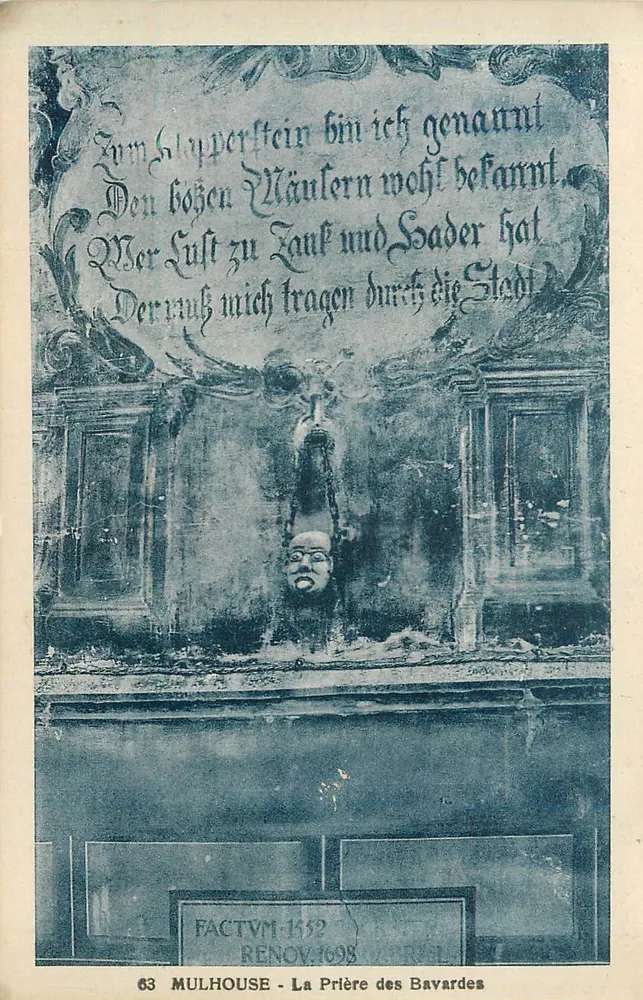 A Oração das Tagarelas — Mulhouse — editor Papeterie Braun-Seiffer - Frente
