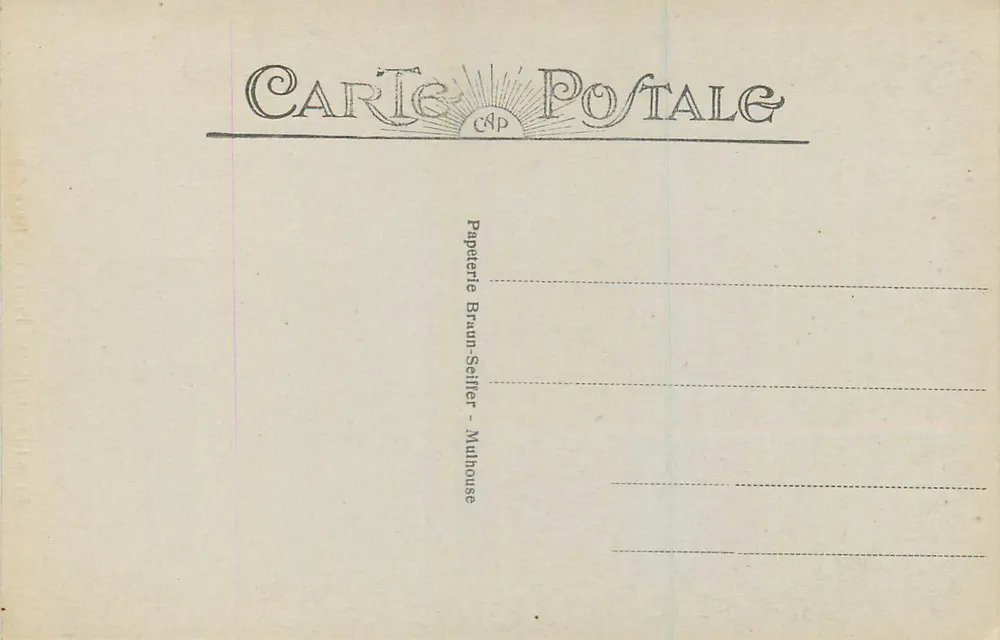 A Oração das Tagarelas — Mulhouse — editor Papeterie Braun-Seiffer - Verso