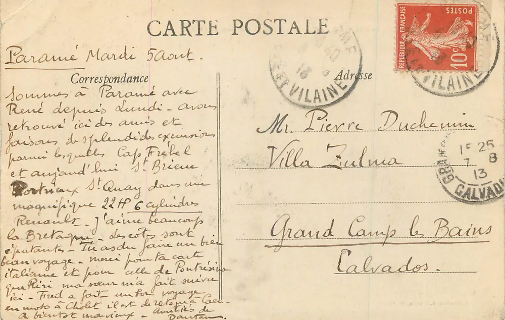 Cap Fréhel - La Fauccennière und die Baie des Sévignés — La Bretagne Pittoresque, 1899 - Rückseite