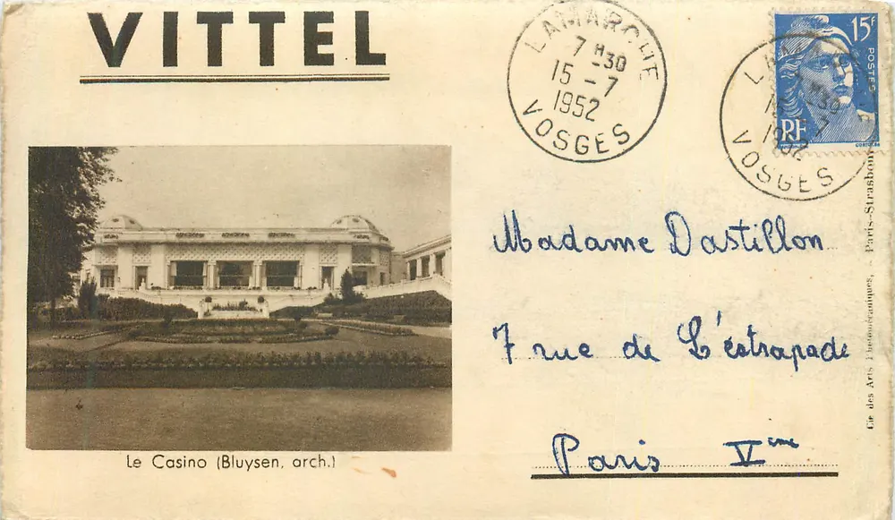 VITTEL — O Casino (Bluysen, arq.) — Editor não visível - Frente